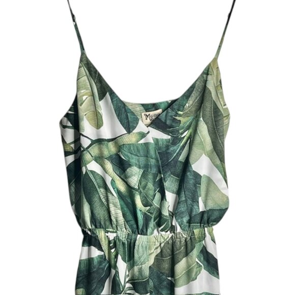 Show Me Your MuMu Dree Playsuit Fronds Of Mine Pattern - Green on Ivory - L - Picture 5 of 7